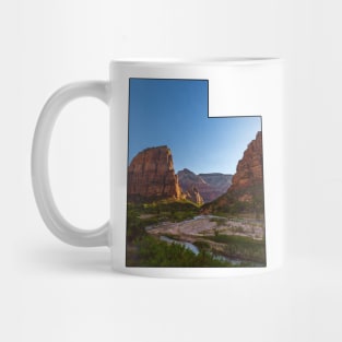 Utah State Outline (Zion National Park Angel's Landing) Mug